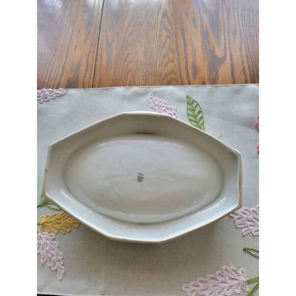 Vintage Limoges Tray Dish, France T&V, Handle BonBon Dish Tray, Pink Roses - Picture 5 of 6